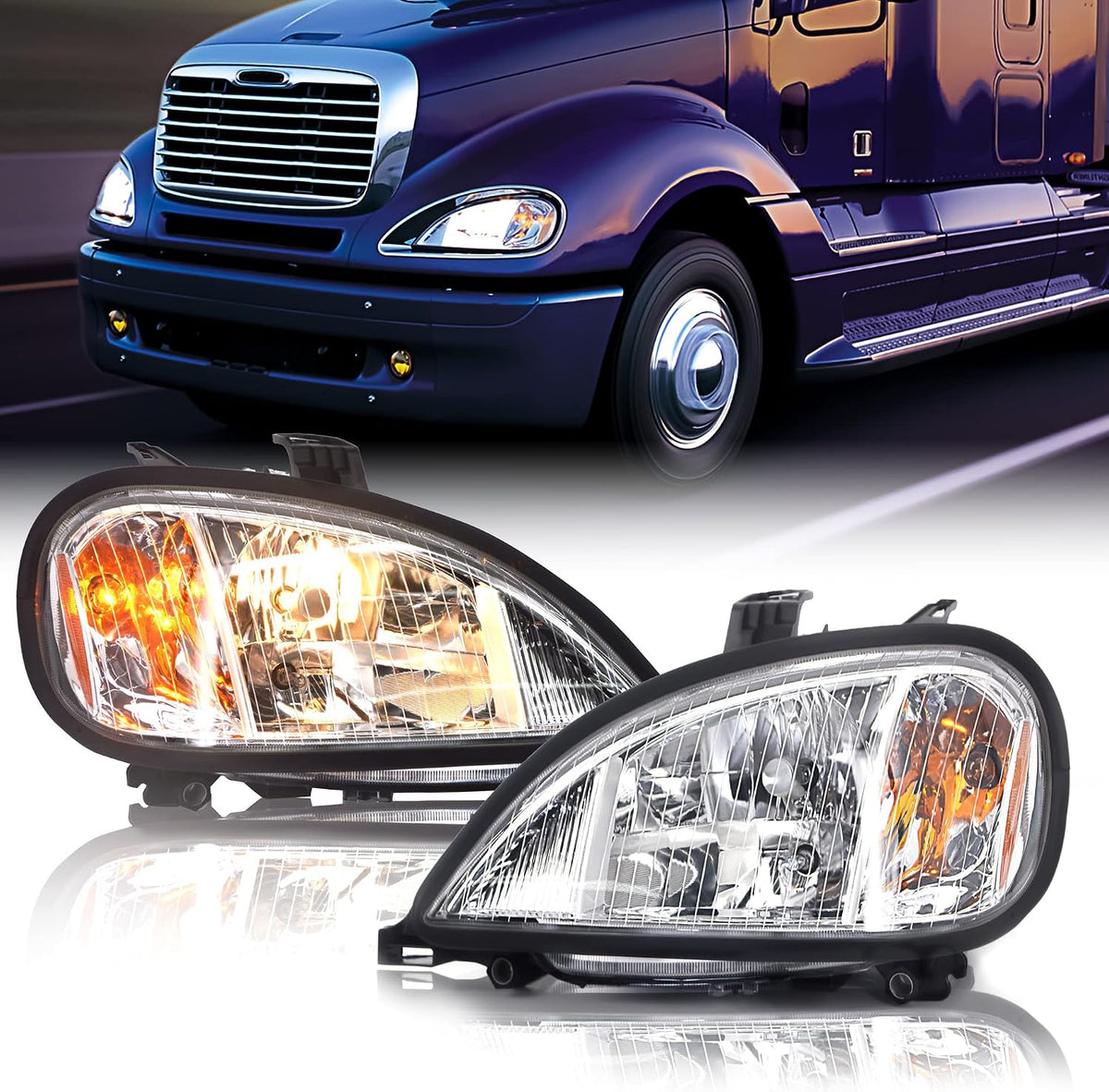 Headlight Replacement for 1996-2017 Freightliner Columbia Trucks