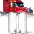 Chrome Door Mirror Covers Pair for Freightliner Columbia Trucks 2005-2015 (Driver and Passenger Side)
