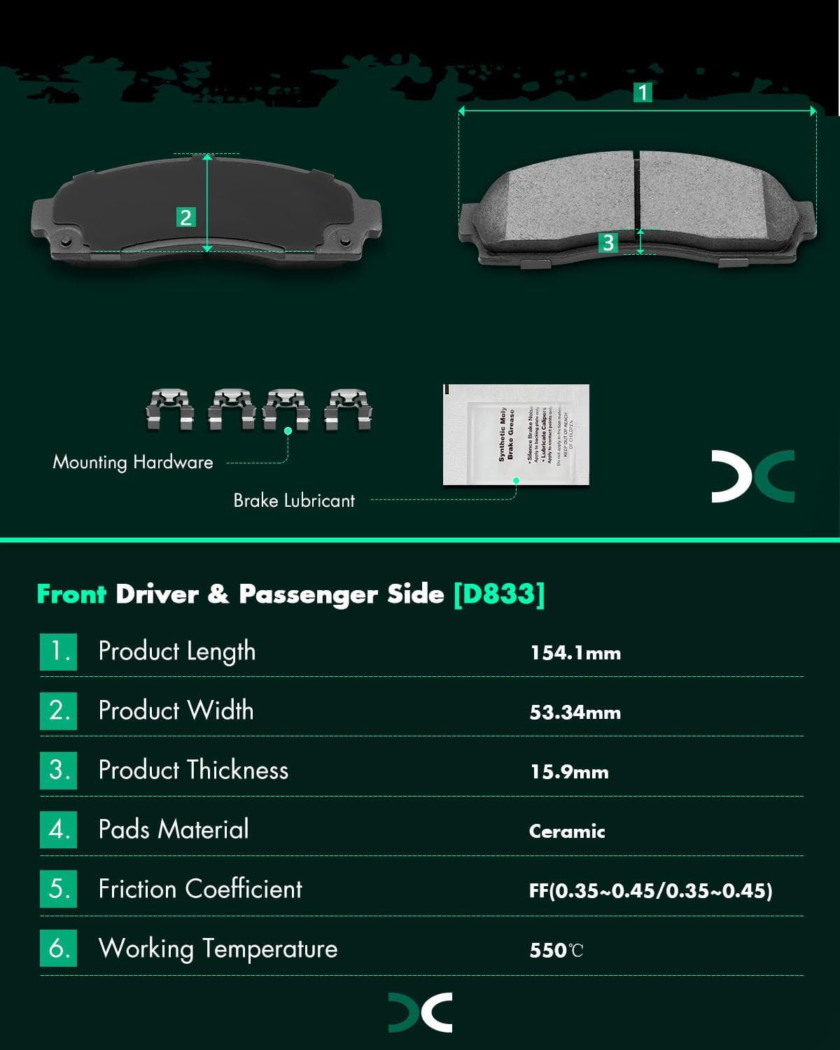 Ceramic Brake Pads Kits, Brakes Pads Set for Ford for Explorer 02-05
