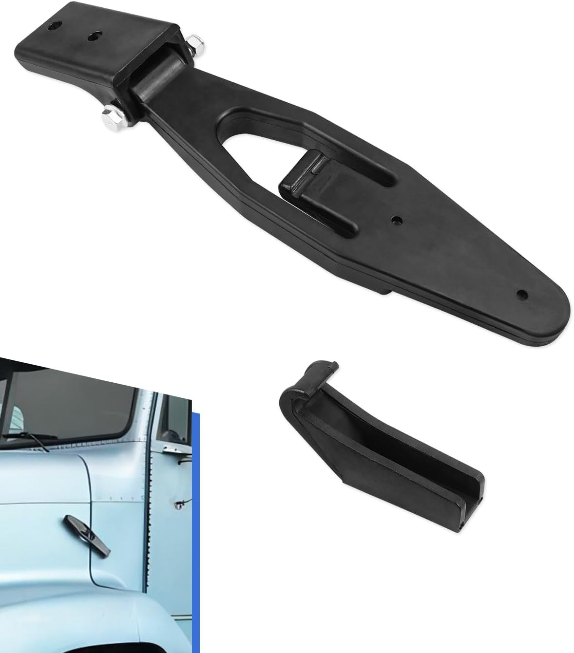 Truck Hood Latch Assembly Lock Kit Fit for Freightliner 1994-2005 FL106 FL112 FL50 FL60 FL70 FL80 Replace 315-5206