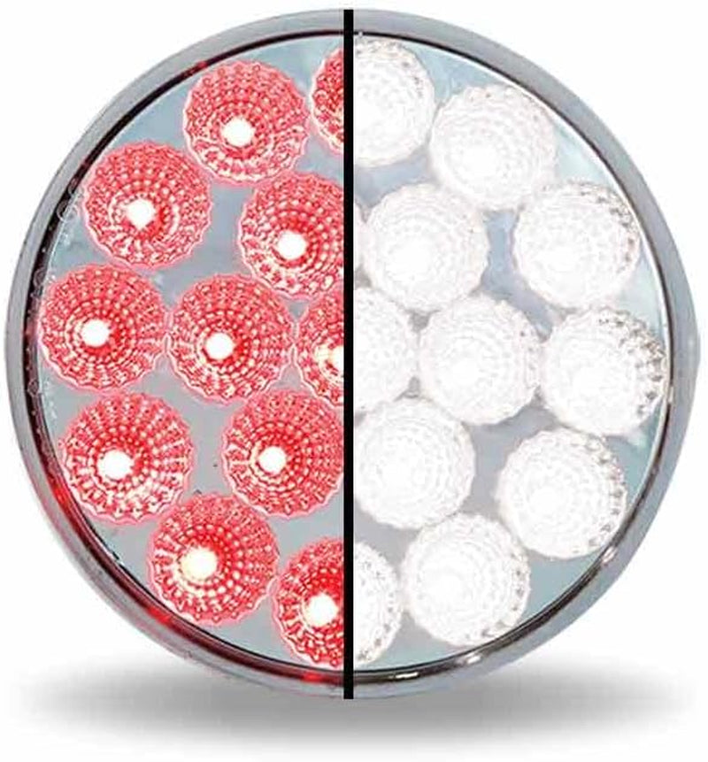 Dual Funtion 4" round Red Stop, Turn & Tail and White Back-Up LED Light