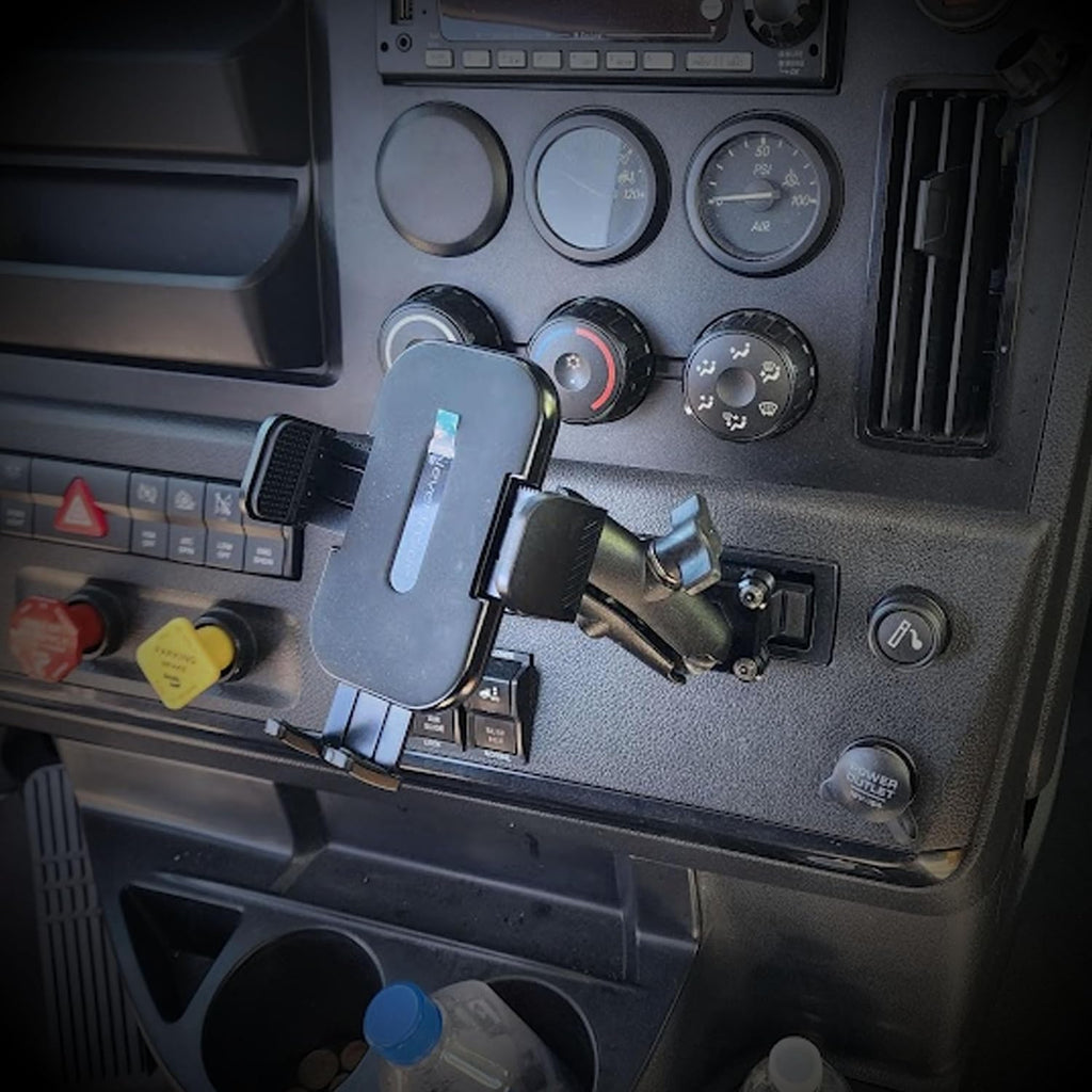 The Original Smash Mount FL Cascadia HD Phone Holder Kit | Made in the USA | 2018-2026 1 Inch RAM Compatible Accessories Holder for Semi Truck (Phone Mount Kit)