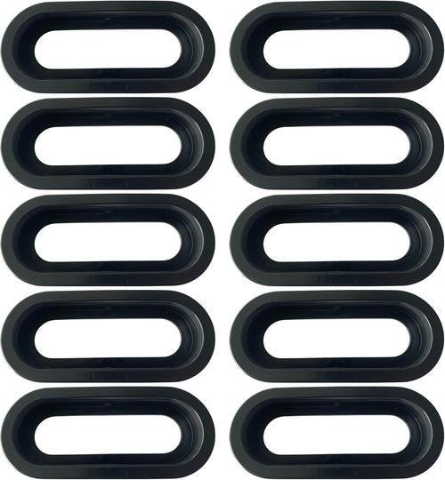 6" Inch Oval Rubber Grommet for Vehicle Lights Stop Turn Tail Light Covers Rings for Truck Trailer Kenworth Peterbilt 10Pcs