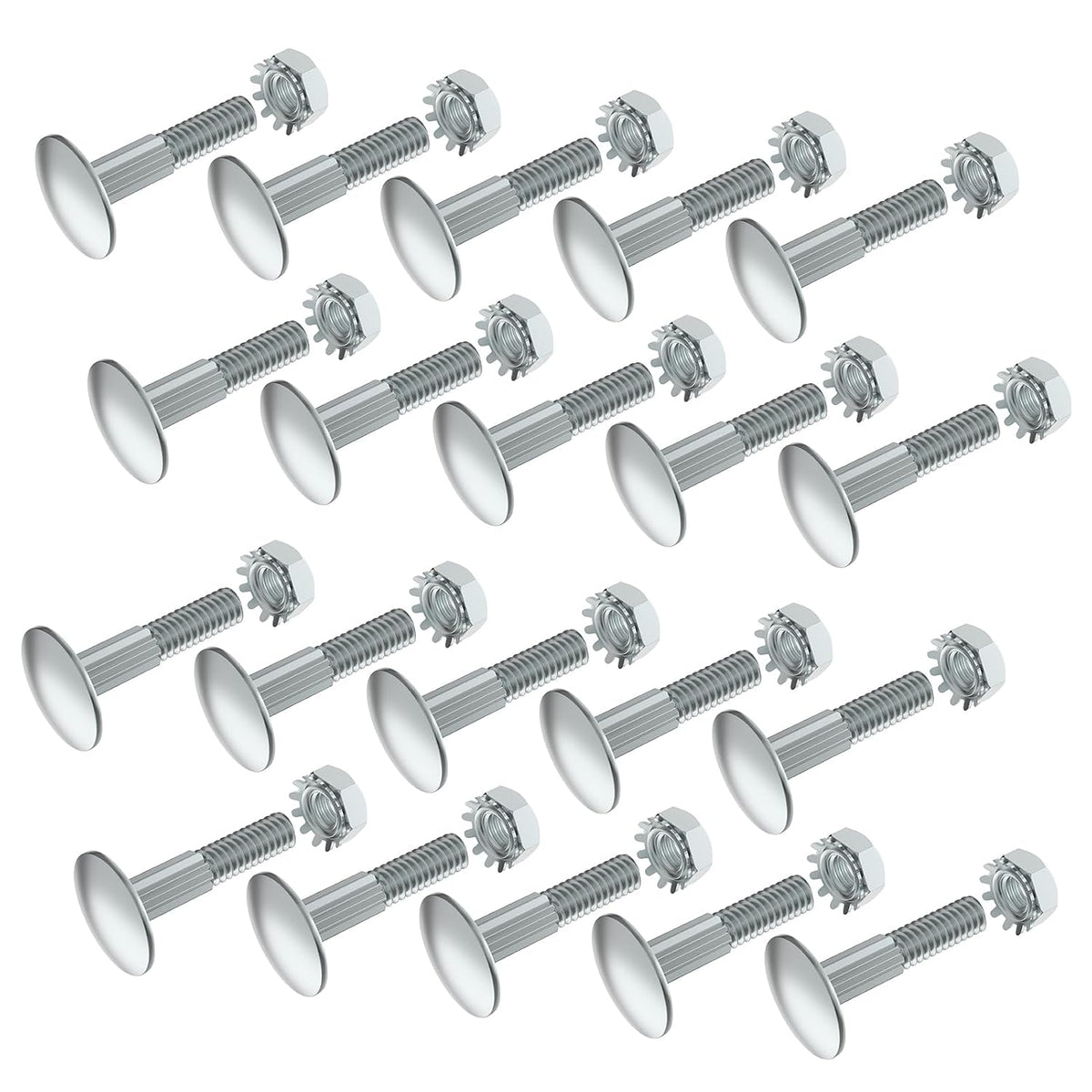 Box Truck Roll up Door Parts, Carriage Bolt Kit for Whiting Todco (20 Pcs)