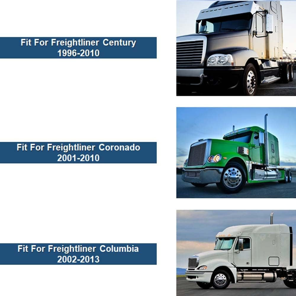 Chrome Door Mirror Covers Pair for Freightliner Columbia Trucks 2005-2015 (Driver and Passenger Side)