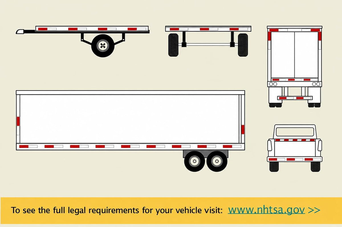Conspicuity Tape DOT-C2 Approved Reflective Truck Trailer Red White (3 in X 50 FT)