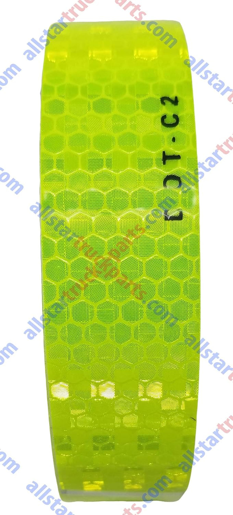 Fluorescent Yellow Green Reflective Tape DOT-C2 Conspiciuity Tape - Commercial ROLL - Automobile Car Truck Boat Trailer Semi Construction Equipment Safety (Fluorescent Yellow Green) (1 in X 20 FT)