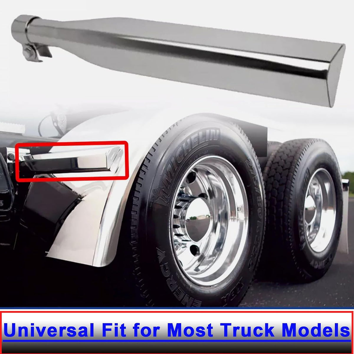 Triangle 304 Stainless Steel Quarter Fender Bracket W/Mounting Kit for Peterbilt Kenworth Freightliner,For Quarter, Single Axle, Half Tandem, and Full Tandem Fenders