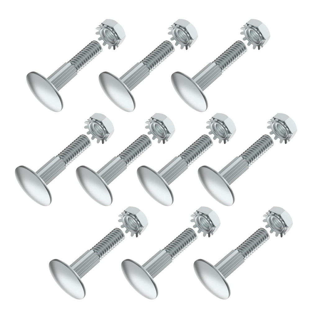 Box Truck Roll up Door Parts, Carriage Bolt Kit for Whiting Todco (10 Pcs)
