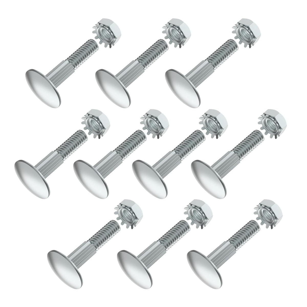 Box Truck Roll up Door Parts, Carriage Bolt Kit for Whiting Todco (10 Pcs)