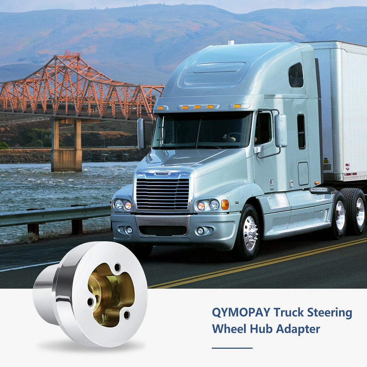 Steering Wheel Adapter 3-Hole Truck Steering Wheel Adapter for Freightliner 1989-2006 Models