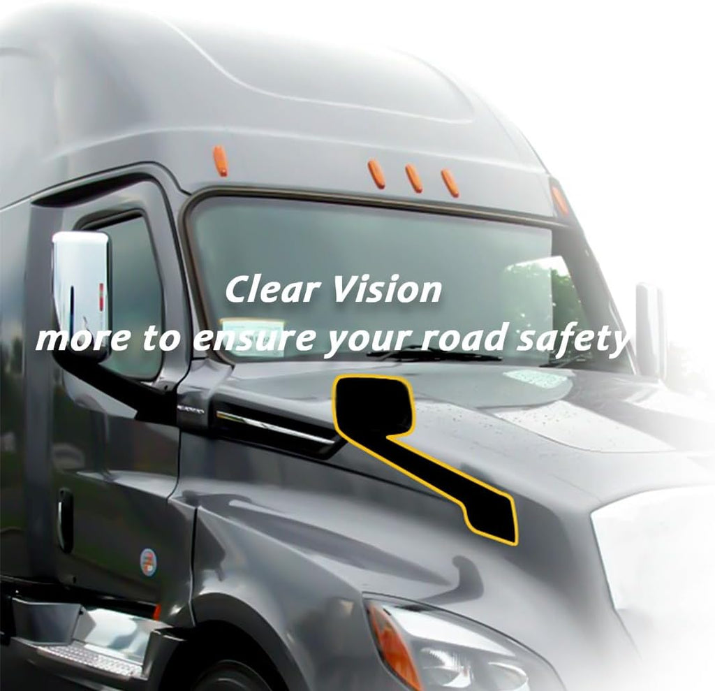 Door Mirror for FREIGHTLINER CASCADIA, Heated Door Mirror Assembly for FREIGHTLINER CASCADIA 2018+ (Painting (Black), Right)