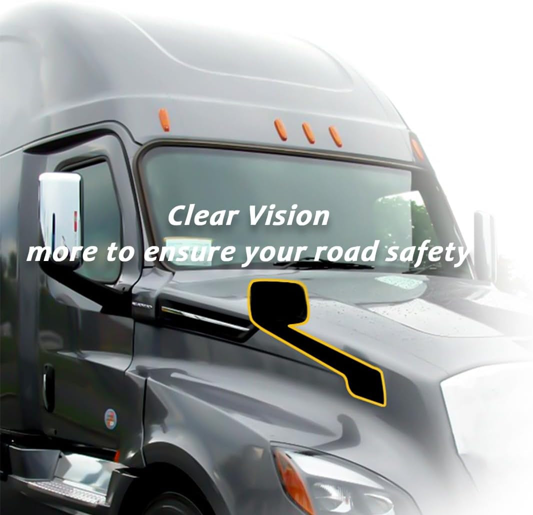 Door Mirror for FREIGHTLINER CASCADIA, Heated Door Mirror Assembly for FREIGHTLINER CASCADIA 2018+ (Painting (Black), Right)