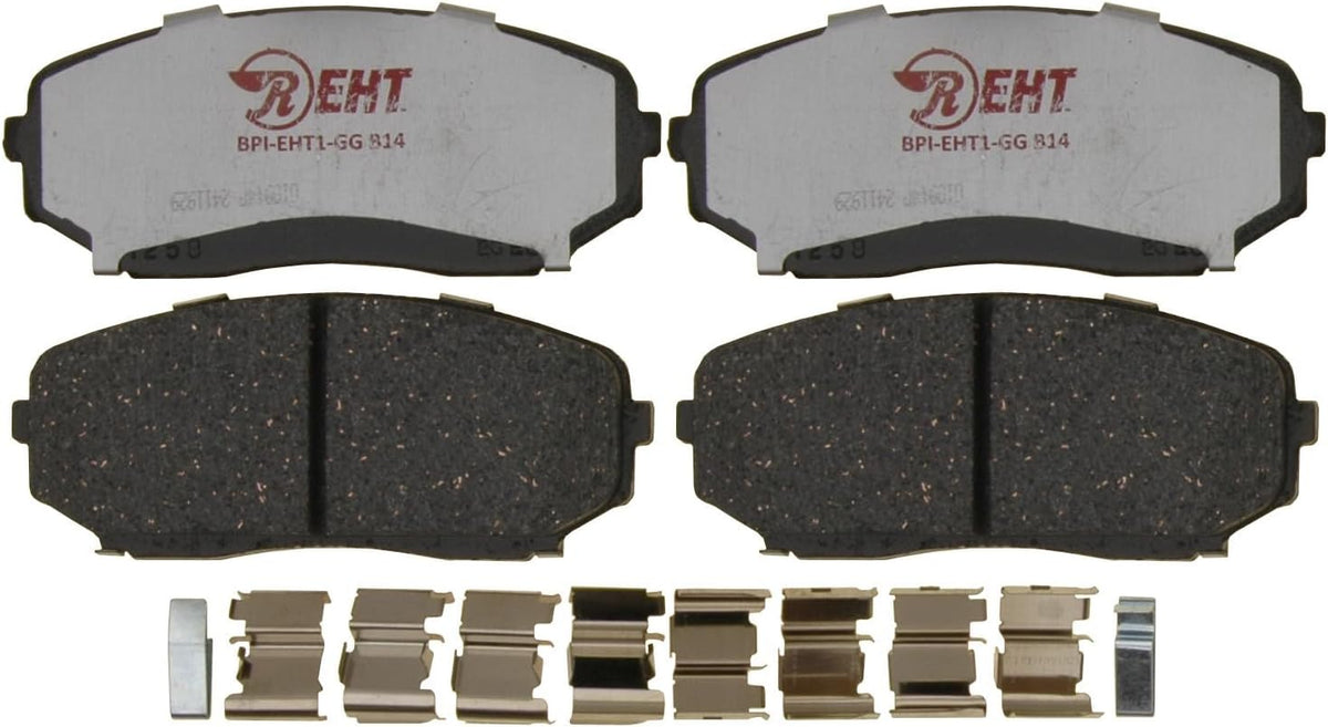 Premium  Element3 EHT™ Replacement Front Brake Pad Set for Select ’07-‘09/’12-’14 Ford Edge and ’07-‘09/’11-’15 Lincoln MKX Model Years (EHT1258AH)