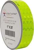 Fluorescent Yellow Green Reflective Tape DOT-C2 Conspiciuity Tape - Commercial ROLL - Automobile Car Truck Boat Trailer Semi Construction Equipment Safety (Fluorescent Yellow Green) (1 in X 20 FT)