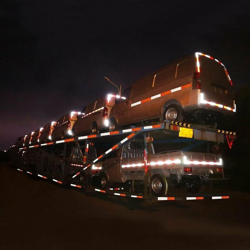 Conspicuity Tape DOT-C2 Approved Reflective Truck Trailer Red White (3 in X 12 FT)