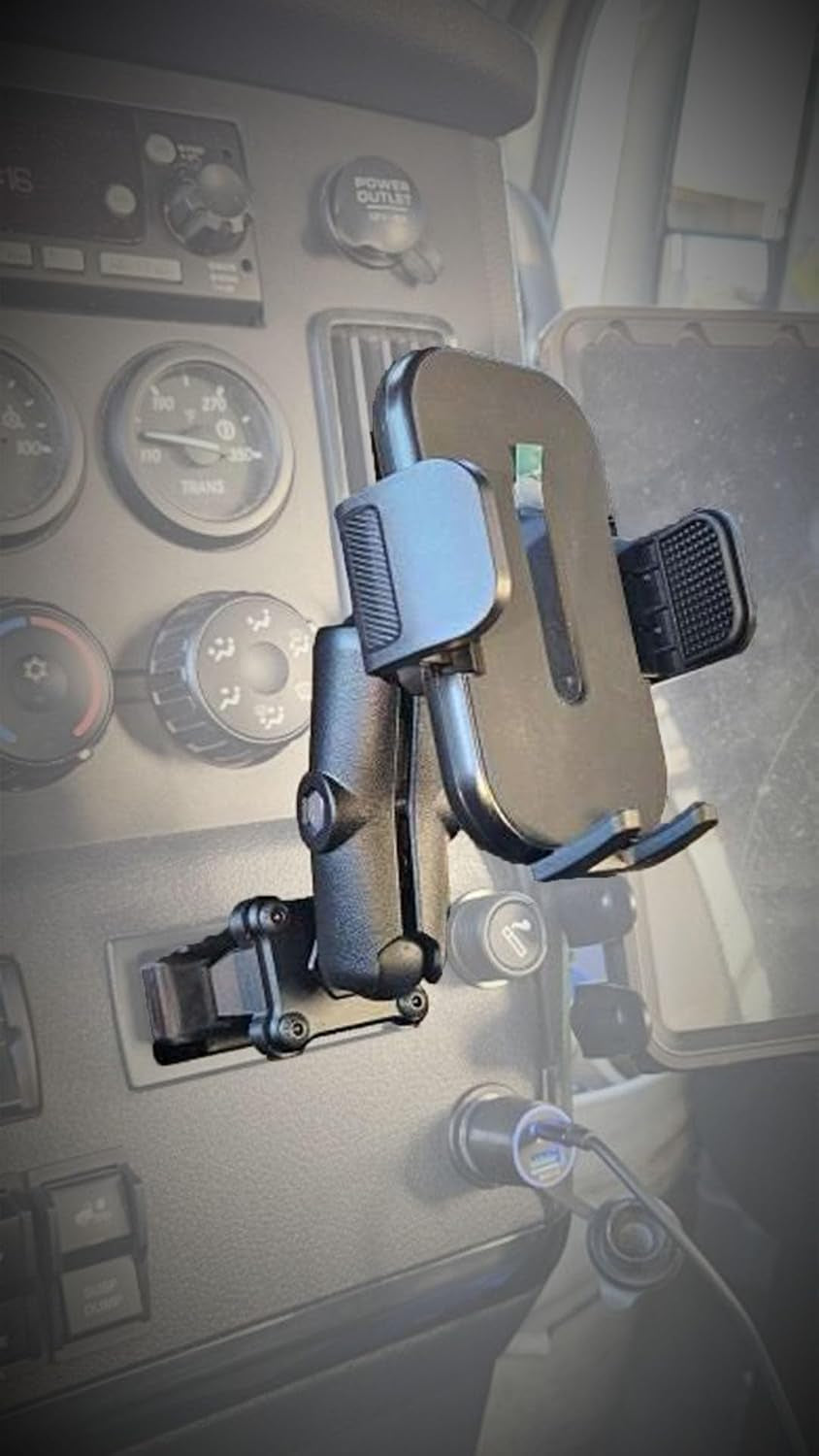 The Original Smash Mount FL Cascadia HD Phone Holder Kit | Made in the USA | 2018-2026 1 Inch RAM Compatible Accessories Holder for Semi Truck (Phone Mount Kit)