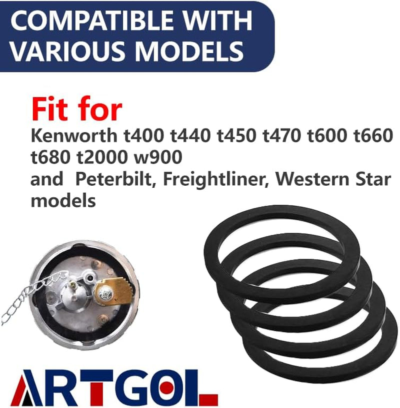 4 Pcs Replacement Fuel Cap O-Ring Gasket Fits Kenworth T400 T440 T450 T470