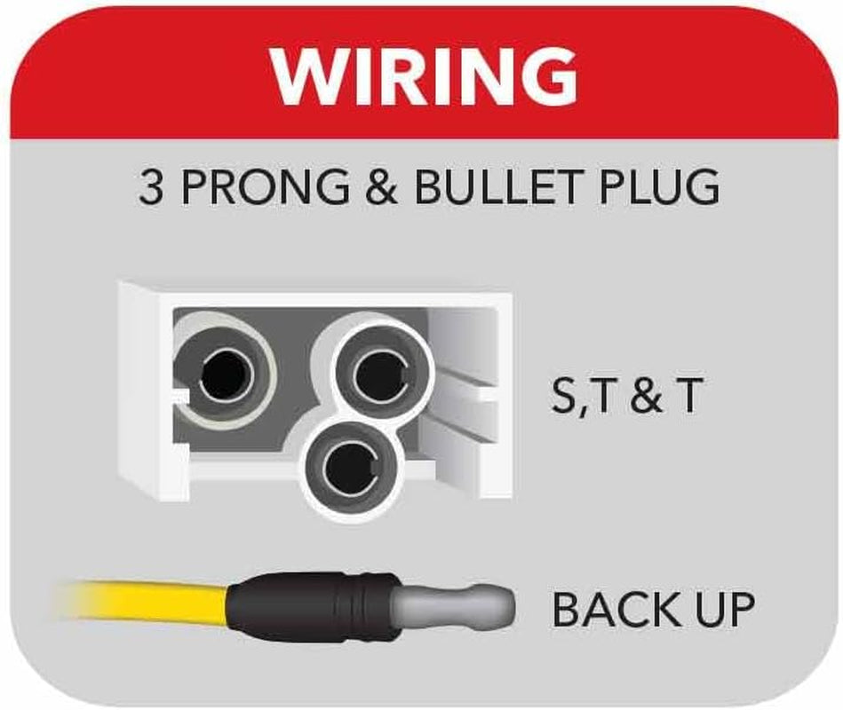 Dual Funtion 4" round Red Stop, Turn & Tail and White Back-Up LED Light