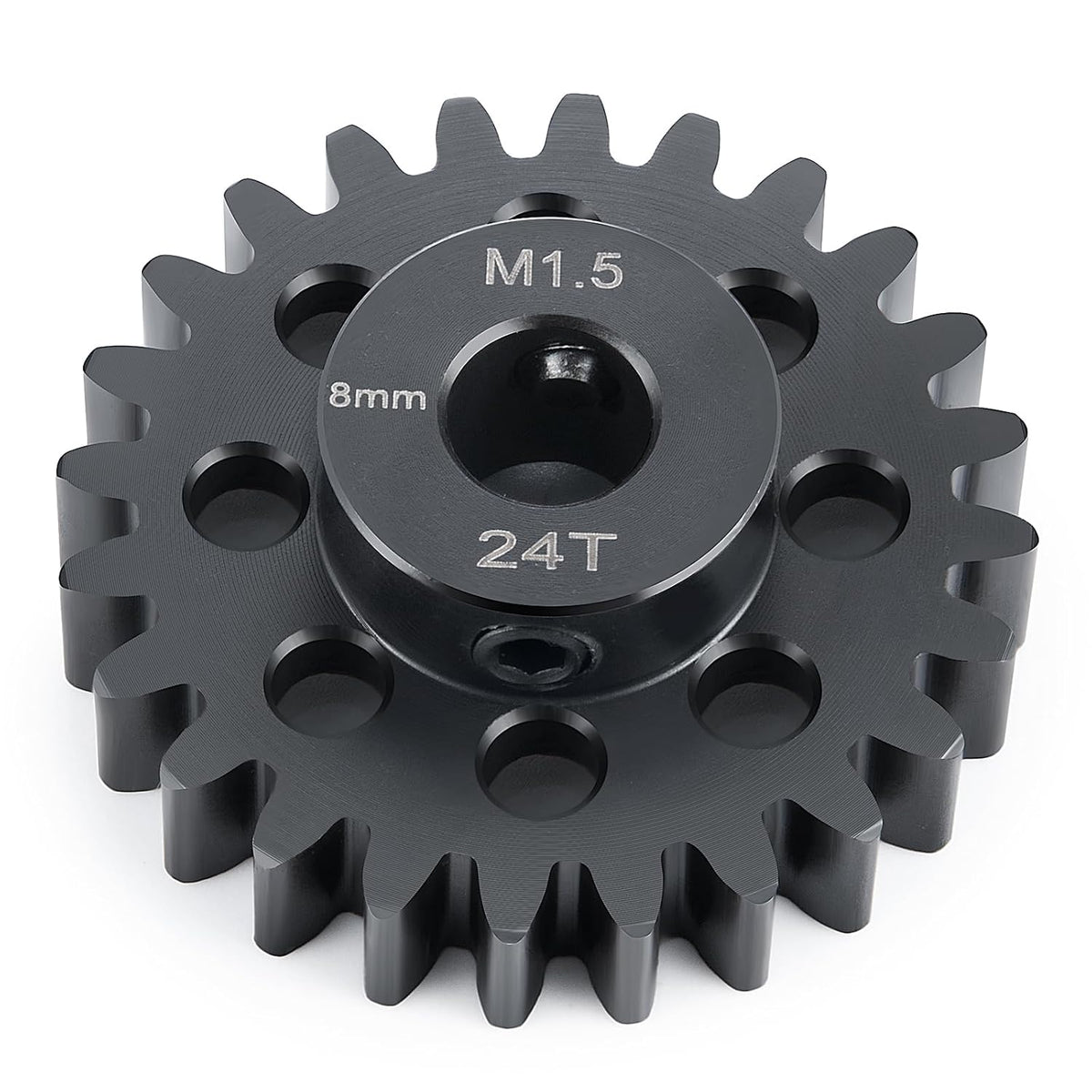 Steel 1.5 Mod 24T Pinion Gear M5 Screw 8Mm for 1/5 X-MAXX 1/10 E-REVO
