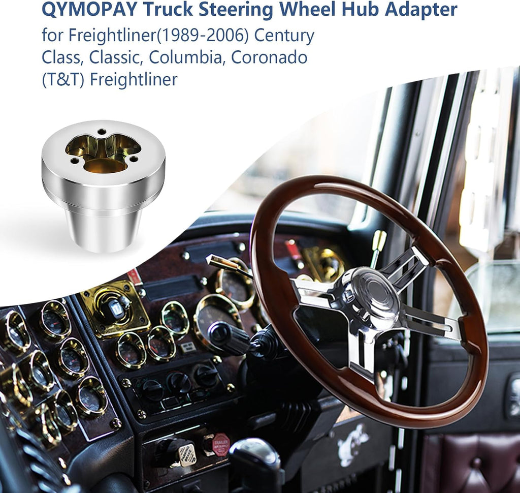 Steering Wheel Adapter 3-Hole Truck Steering Wheel Adapter for Freightliner 1989-2006 Models