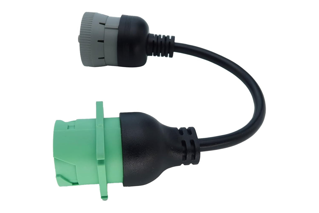 6Pin J1708 to Type2 Green 9Pin J1939 Adapter Cable for Trucker and Car 1Ft/30Cm