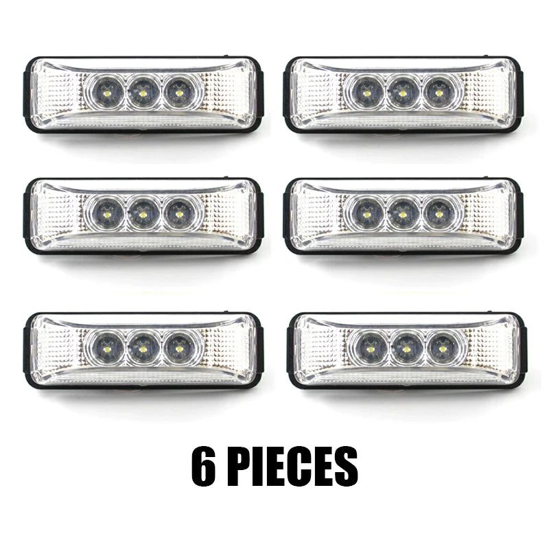 6Pcs/Set Truck Tail Lights Outline Marker LED Side Marker 12V 24V LED Light Truck Parts Caravan Trailer Lamp LED Side Lights