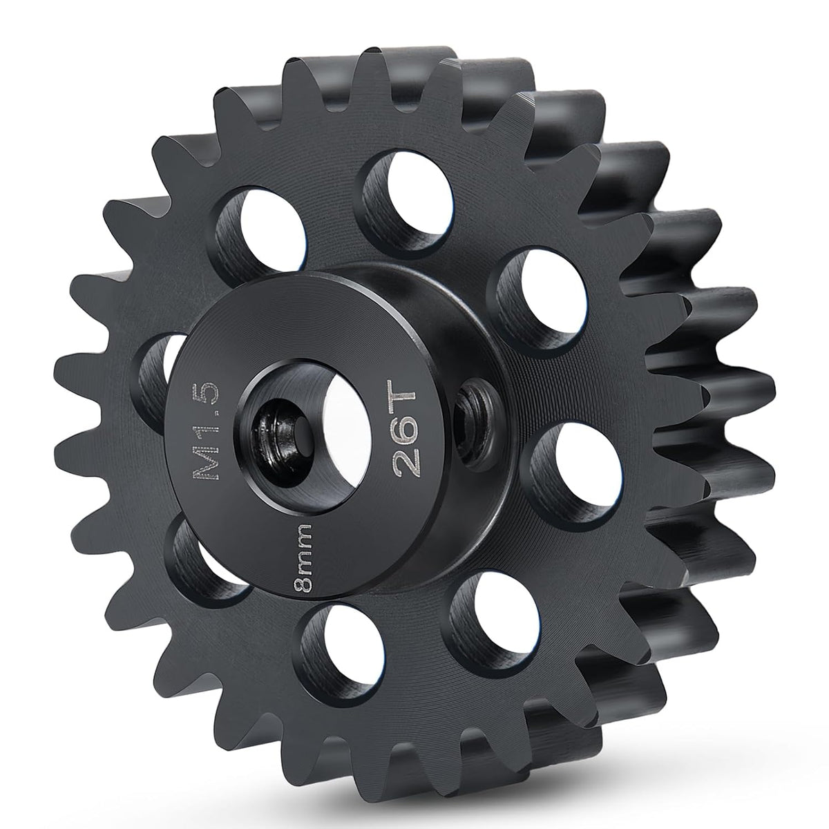 Steel 1.5 Mod 26T Pinion Gear M5 Screw 8Mm for 1/5 X-MAXX 1/10 E-REVO
