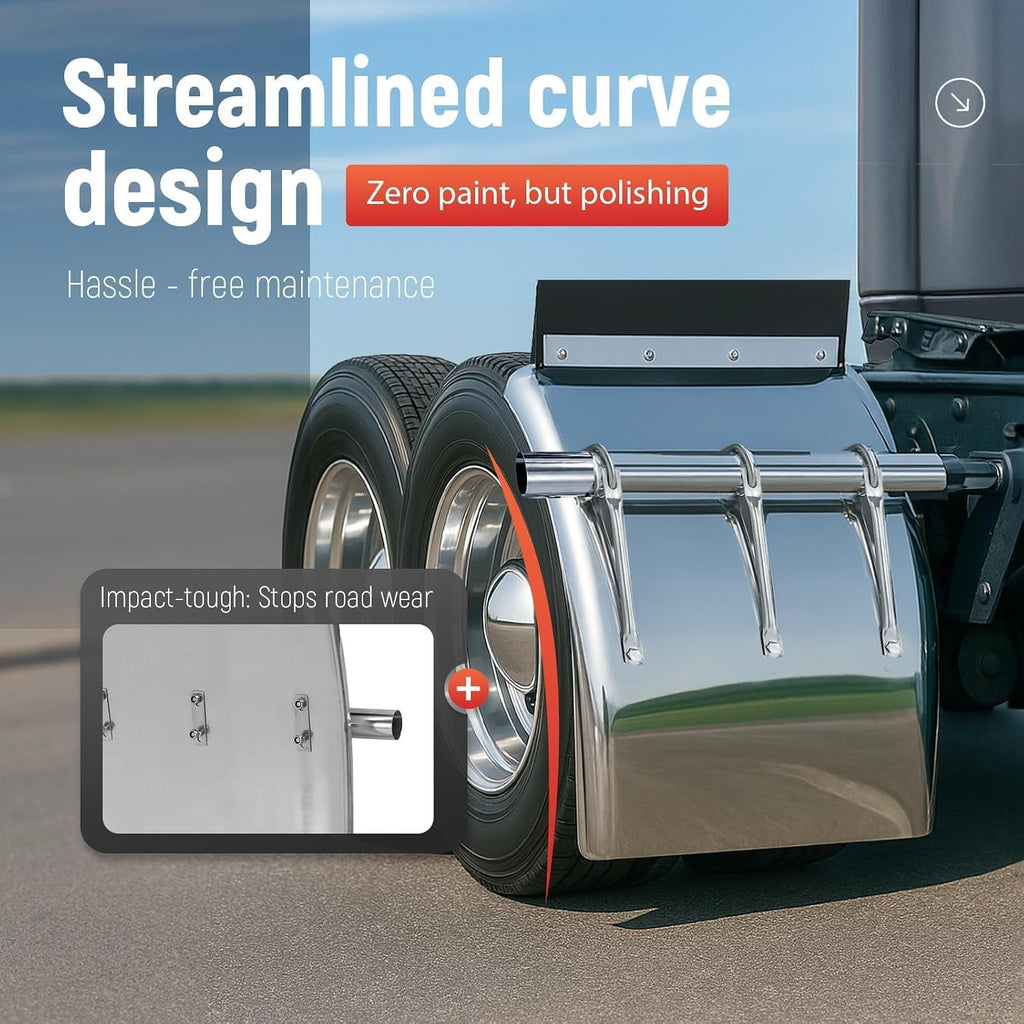 33"X24" Upgrade Quarter Fenders Compatible with Freightliner