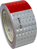 Conspicuity Tape DOT-C2 Approved Reflective Truck Trailer Red White (2 in X 12 FT)