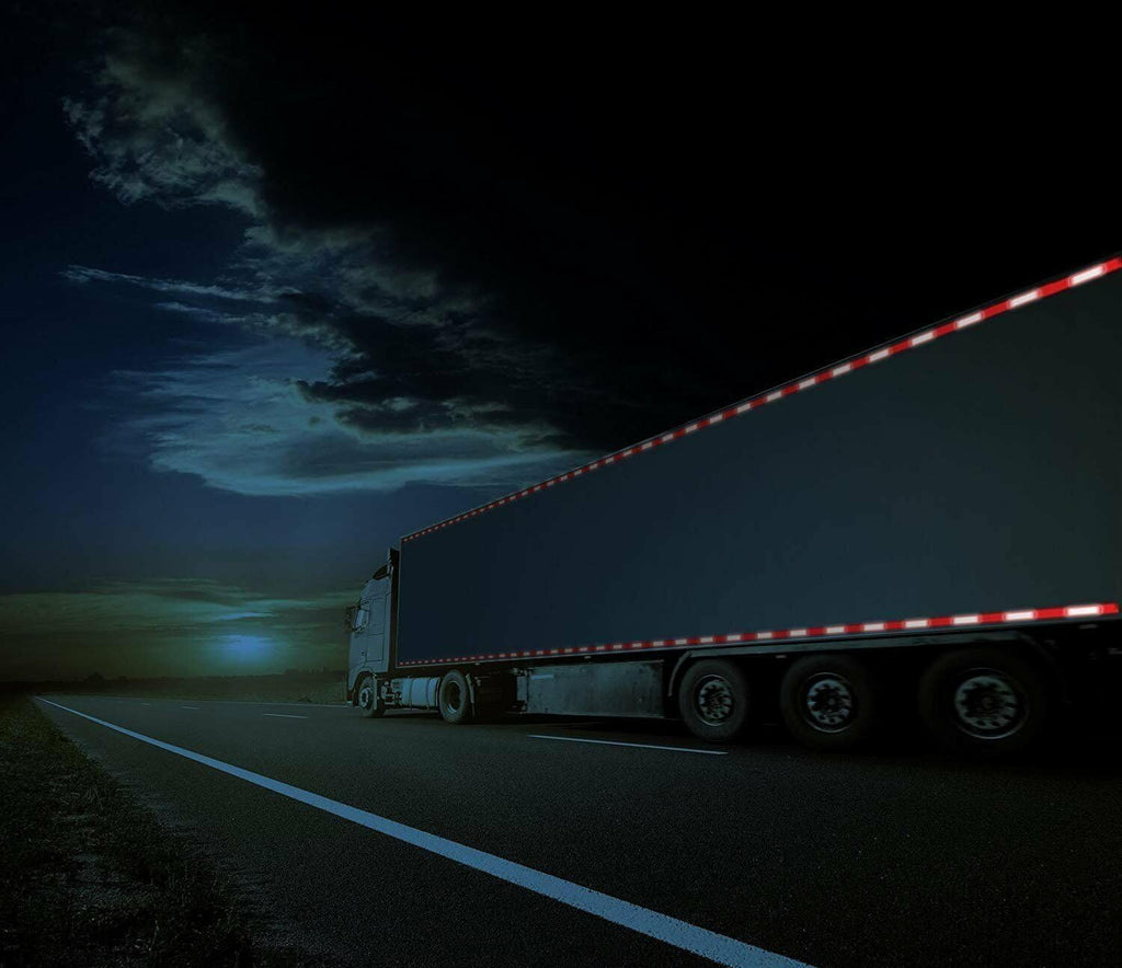 Conspicuity Tape DOT-C2 Approved Reflective Truck Trailer Red White (3 in X 12 FT)