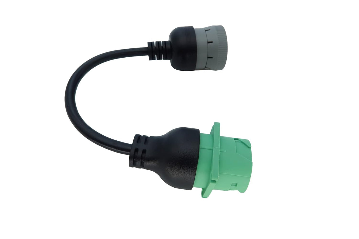 6Pin J1708 to Type2 Green 9Pin J1939 Adapter Cable for Trucker and Car 1Ft/30Cm