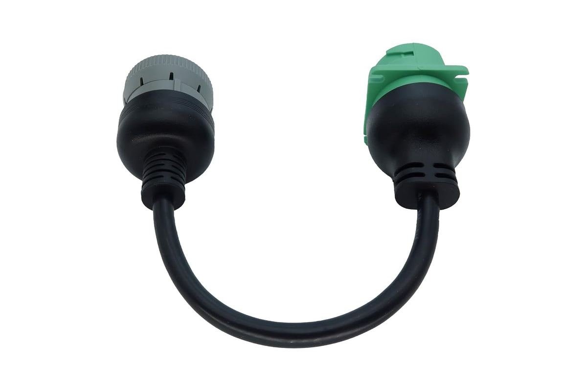 6Pin J1708 to Type2 Green 9Pin J1939 Adapter Cable for Trucker and Car 1Ft/30Cm