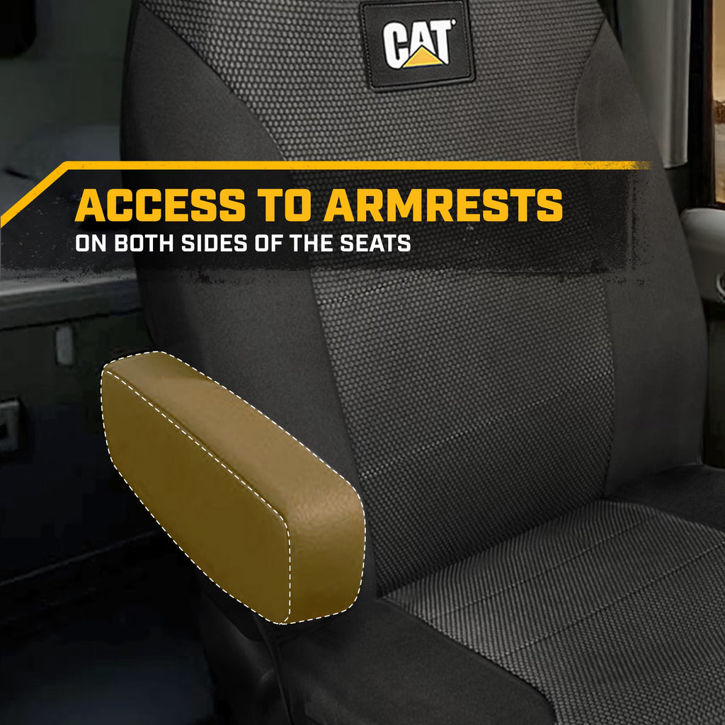 CAT™ Semi Truck Seat Covers – Heavy Duty Interior Accessories for Big Rigs, 18 Wheelers, & Semis – Breathable Mesh Universal Fit Truck Accessories for Semi Trucks – Best Accessories for Long Haul Tru