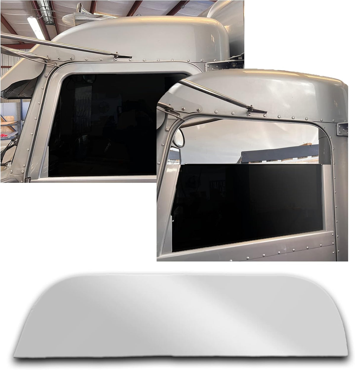 Peterbilt 379 99-2005 8 Inch Window Chops Set Stainless Steel, Aftermarket Replacement Part (Not OEM). Made in USA