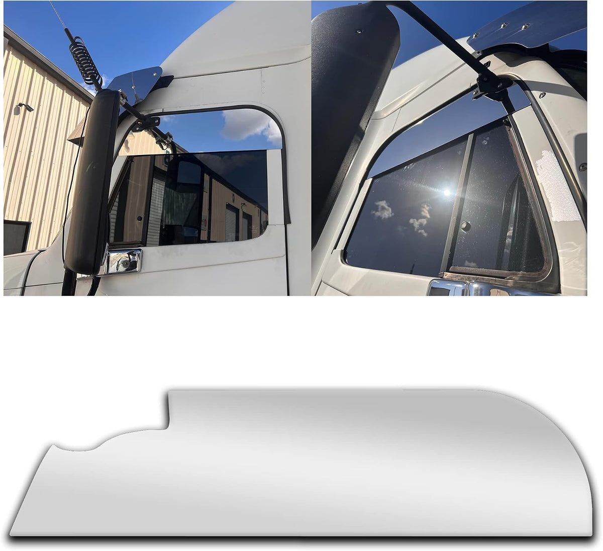 Freightliner Century Columbia Window Chops 8 Inch Set Stainless Steel, Aftermarket Replacement Part (Not OEM). Made in USA