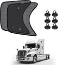 Semi-Truck Side Window Sun Shade - Fits Freightliner Cascadia (All Years) - UV Block & Heat Reduction - with Suction Cup -Mesh Side Window Shades for Long-Haul Drivers