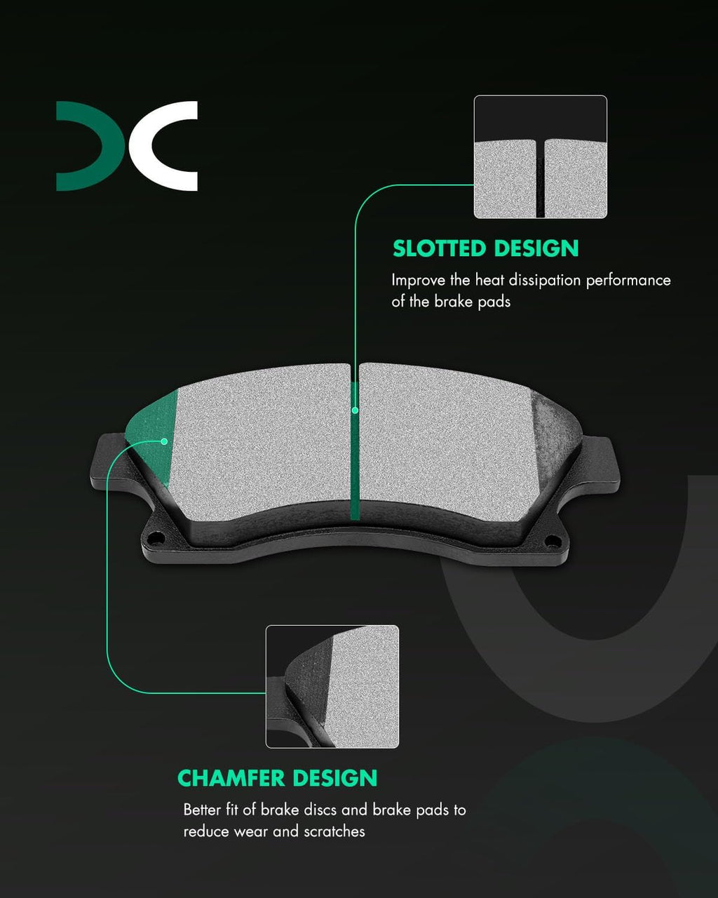 Ceramic Brake Pads Sets Fit for Chevy for Cruze 2011-2015