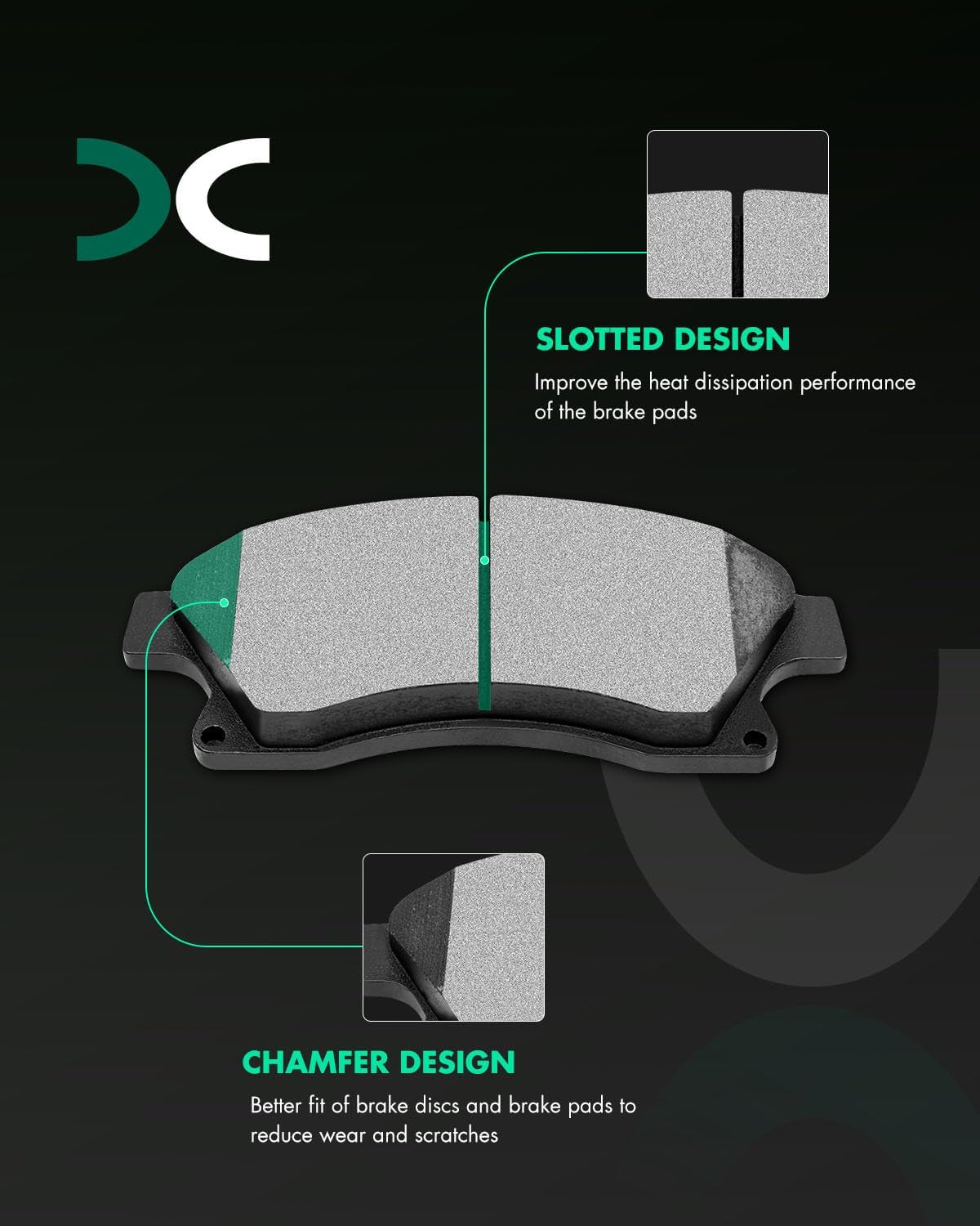 Ceramic Brake Pads Sets Fit for Chevy for Cruze 2011-2015