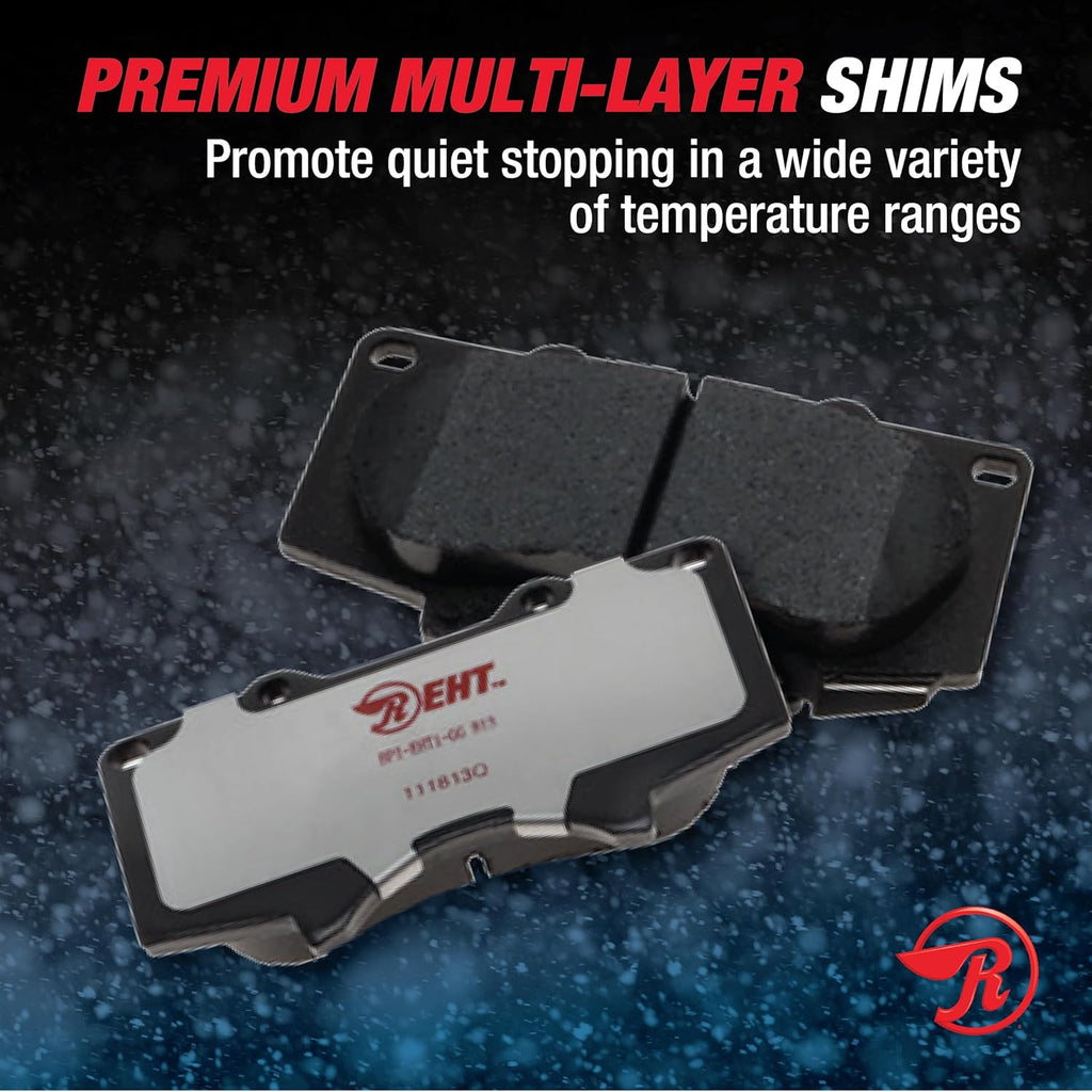 Premium  Element3 EHT™ Replacement Front Brake Pad Set for Select ’07-‘09/’12-’14 Ford Edge and ’07-‘09/’11-’15 Lincoln MKX Model Years (EHT1258AH)
