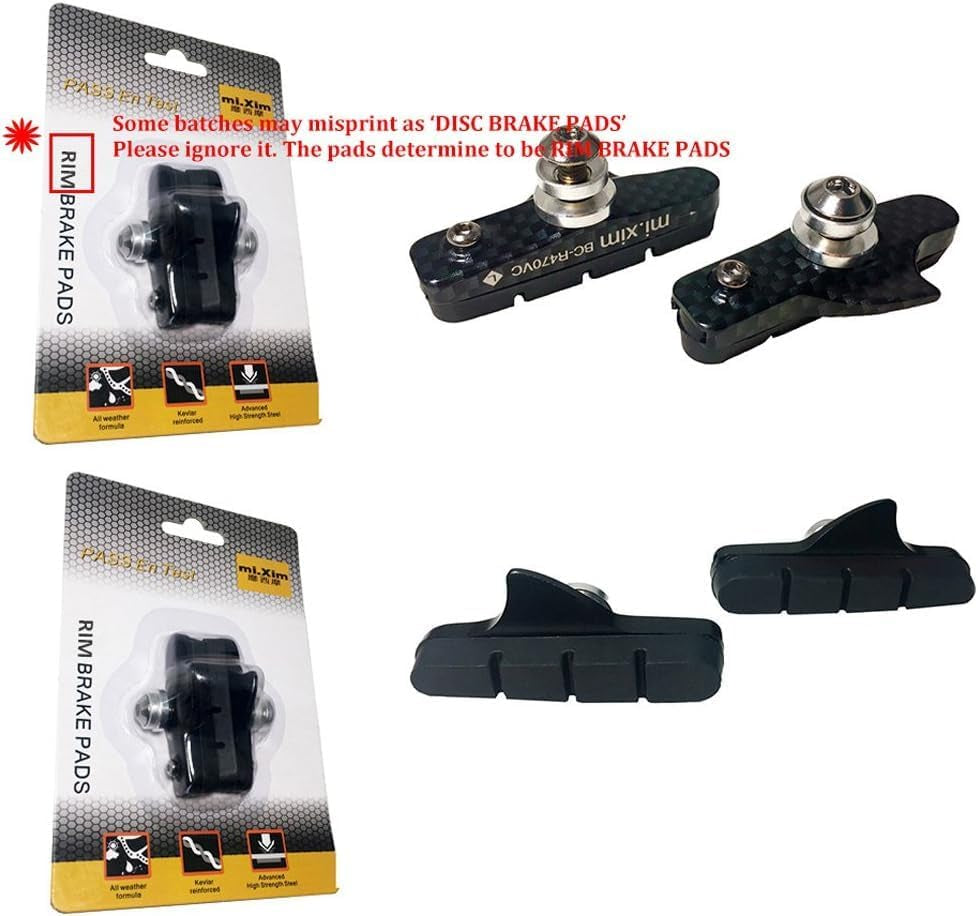 4PCS Premium Bike Brake Pads, Professional Mountain Bicycle V-Brake Pads, Bike Brake Blocks Kit