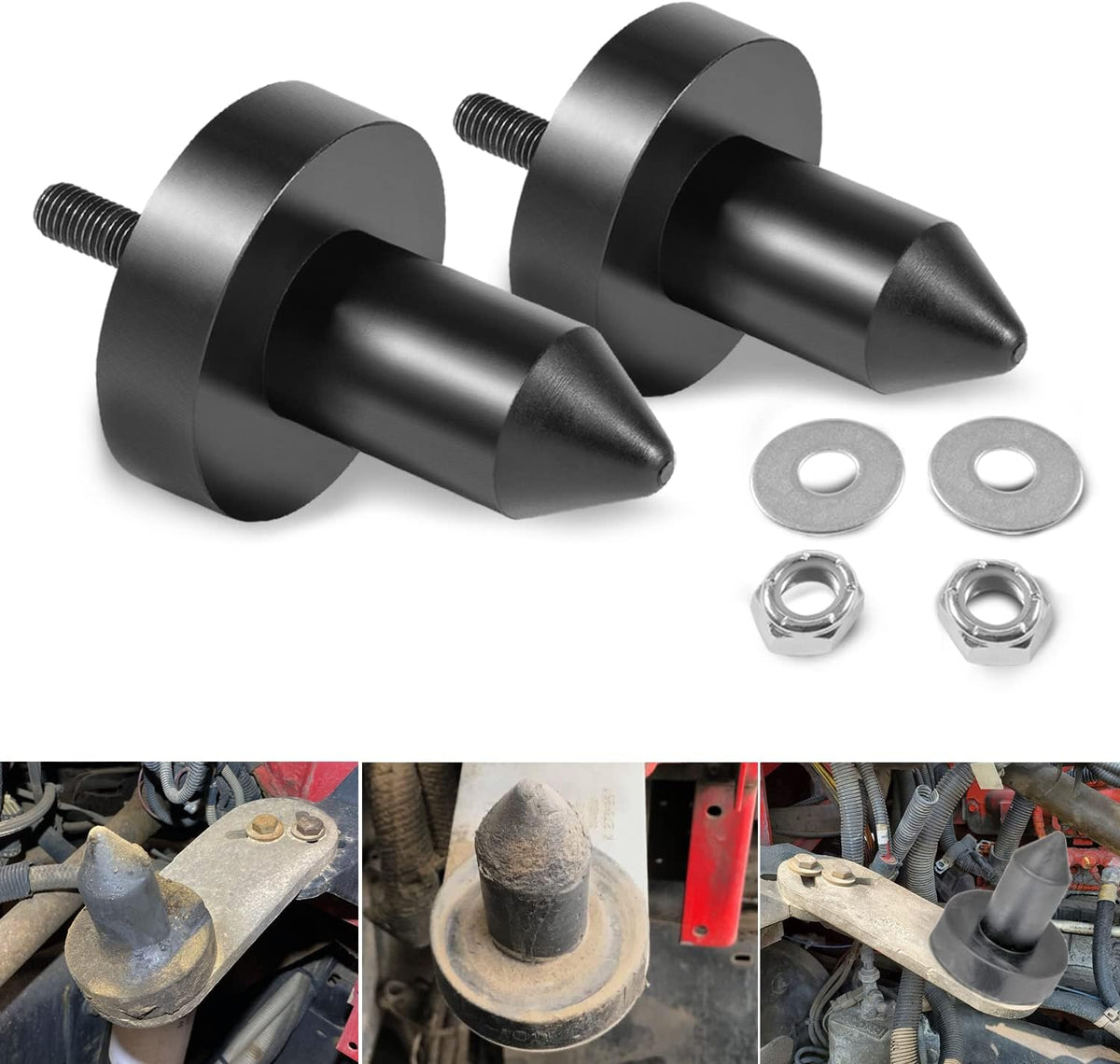 924-5410 Hood Pins Kit for Kenworth T600/T600A, T800, W900 T2000, T400, T440, T450, T470, T660 Hood Pins Poly Replacement (2003-2010 Models)