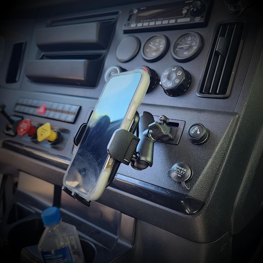 The Original Smash Mount FL Cascadia HD Phone Holder Kit | Made in the USA | 2018-2026 1 Inch RAM Compatible Accessories Holder for Semi Truck (Phone Mount Kit)