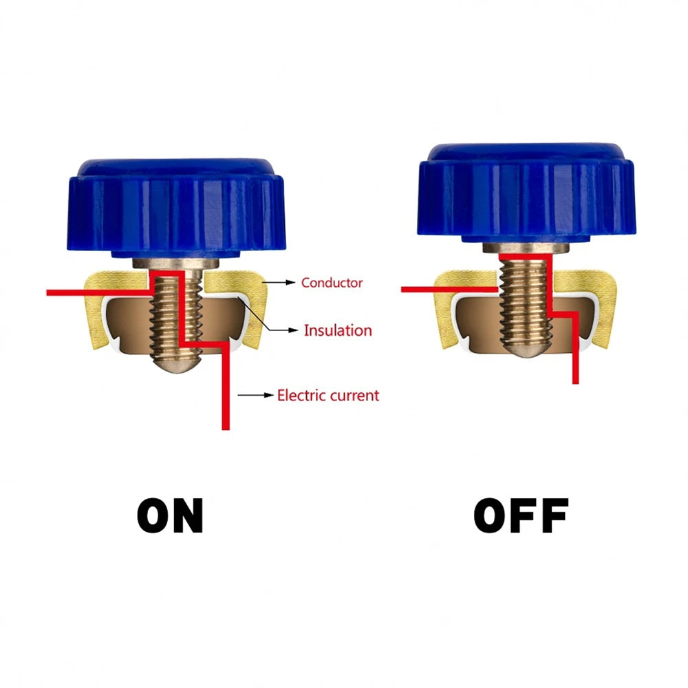 Car Motorcycle Battery Terminal Link Quick Cut-Off Switch Rotary Disconnect Isolator Truck Parts Battery Cut-Off Switch
