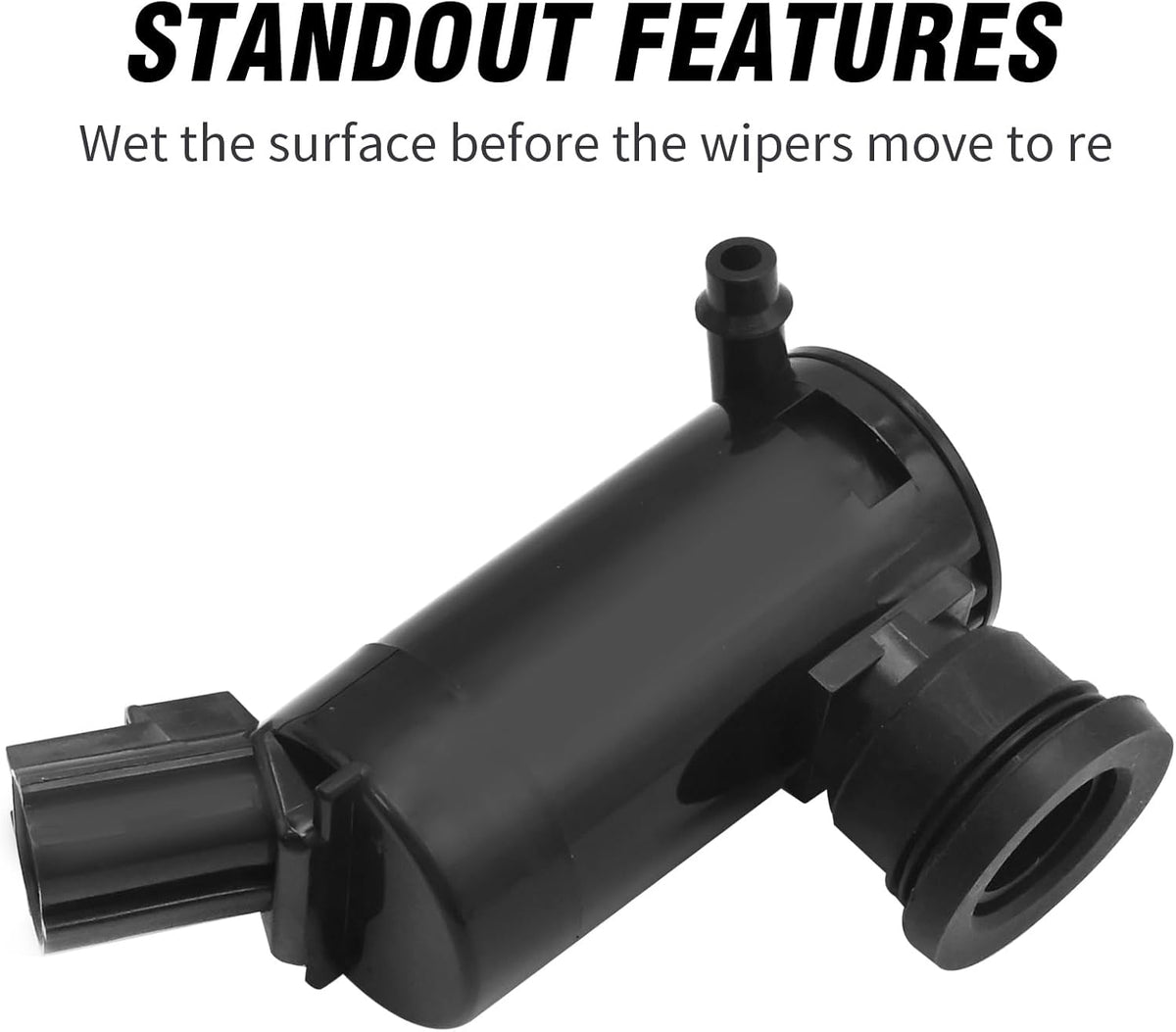 1Pc Windshield Washer Pump, Replacement for Freightliner Cascadia, Replaces A2271173000 HLK7037 (Black)
