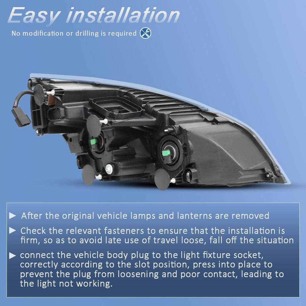 Left Halogen Headlights Fit for Freightliner Cascadia 2018-2024,Replacement Headlamp DOT and SAE Approved