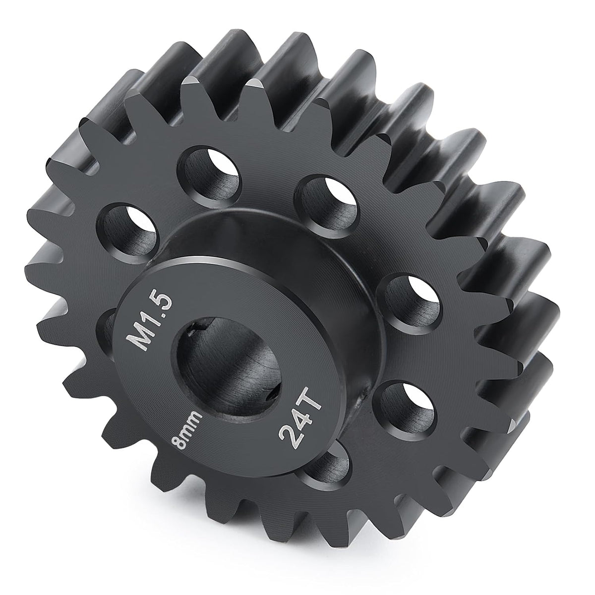 Steel 1.5 Mod 24T Pinion Gear M5 Screw 8Mm for 1/5 X-MAXX 1/10 E-REVO