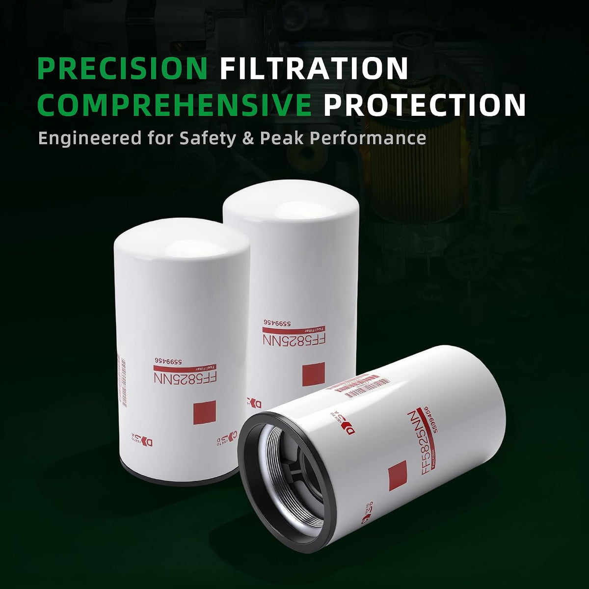 FF5825NN Fuel Filter (Set of 6), Fit for Cummins ISX11.9 Engines