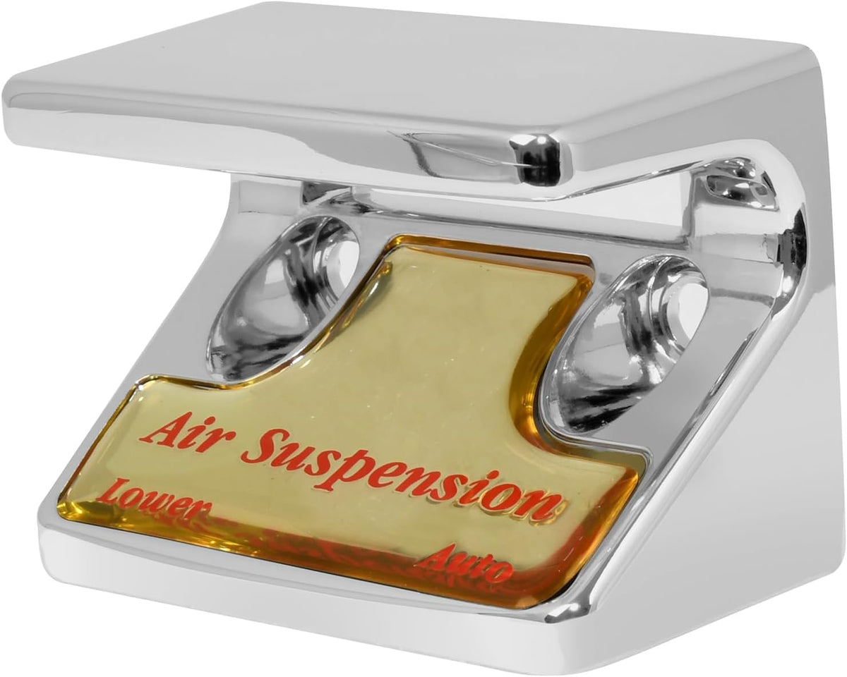 96182 Chrome Switch Guard with Gold Air Suspension Sticker for Freightliner