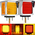 Amber Red Semi Truck Trailer Fender LED Turn Signal Lights Upgraded 60Leds